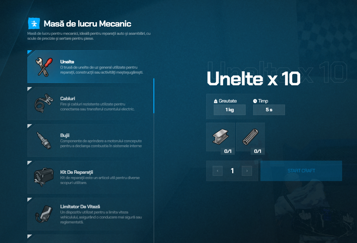 Masă de lucru Mecanic